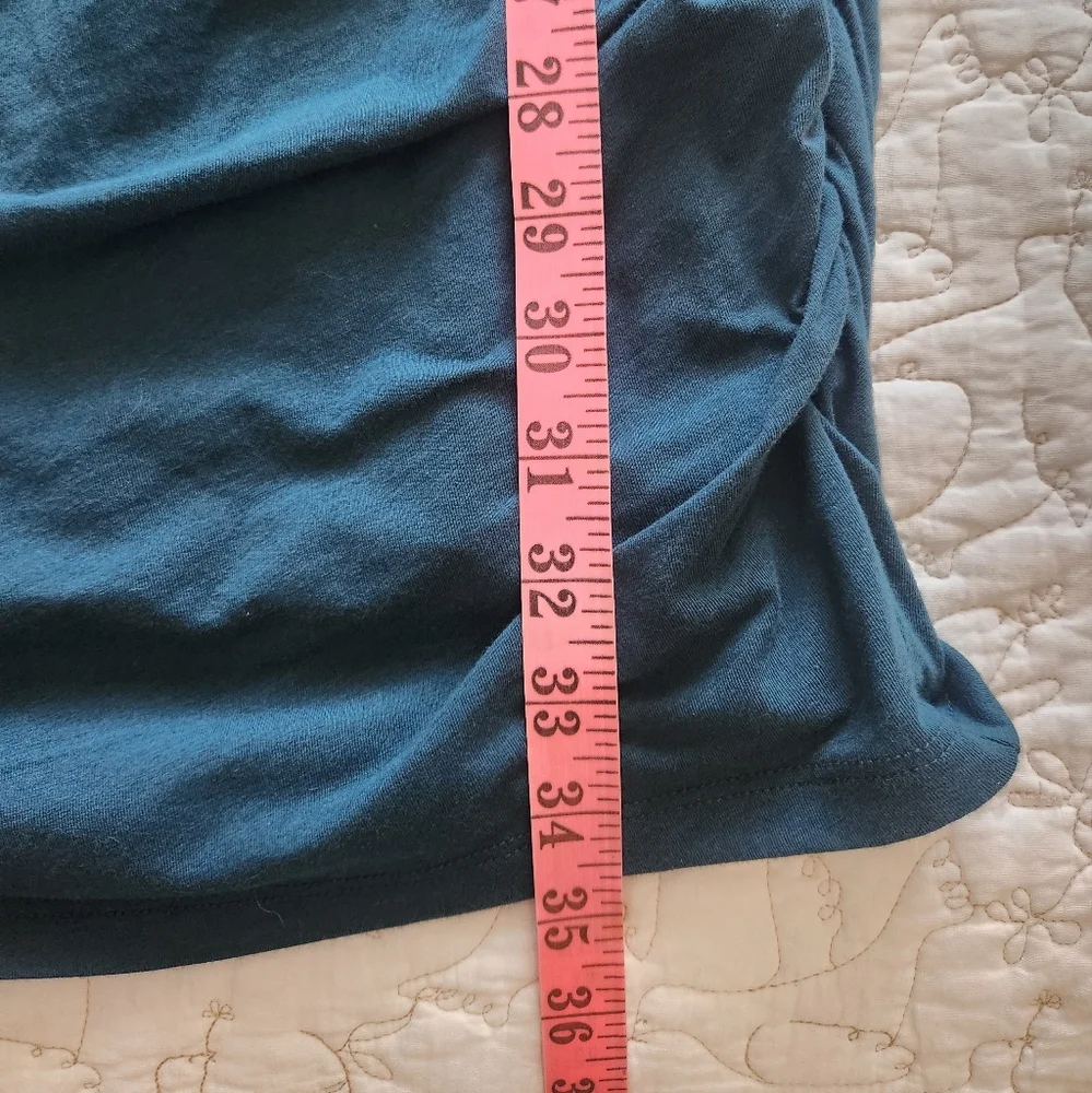 Babaton Contour Ruched Midi Dress Medium Aritzia Fitted T-Shirt Casual Summer - Picture 11 of 12